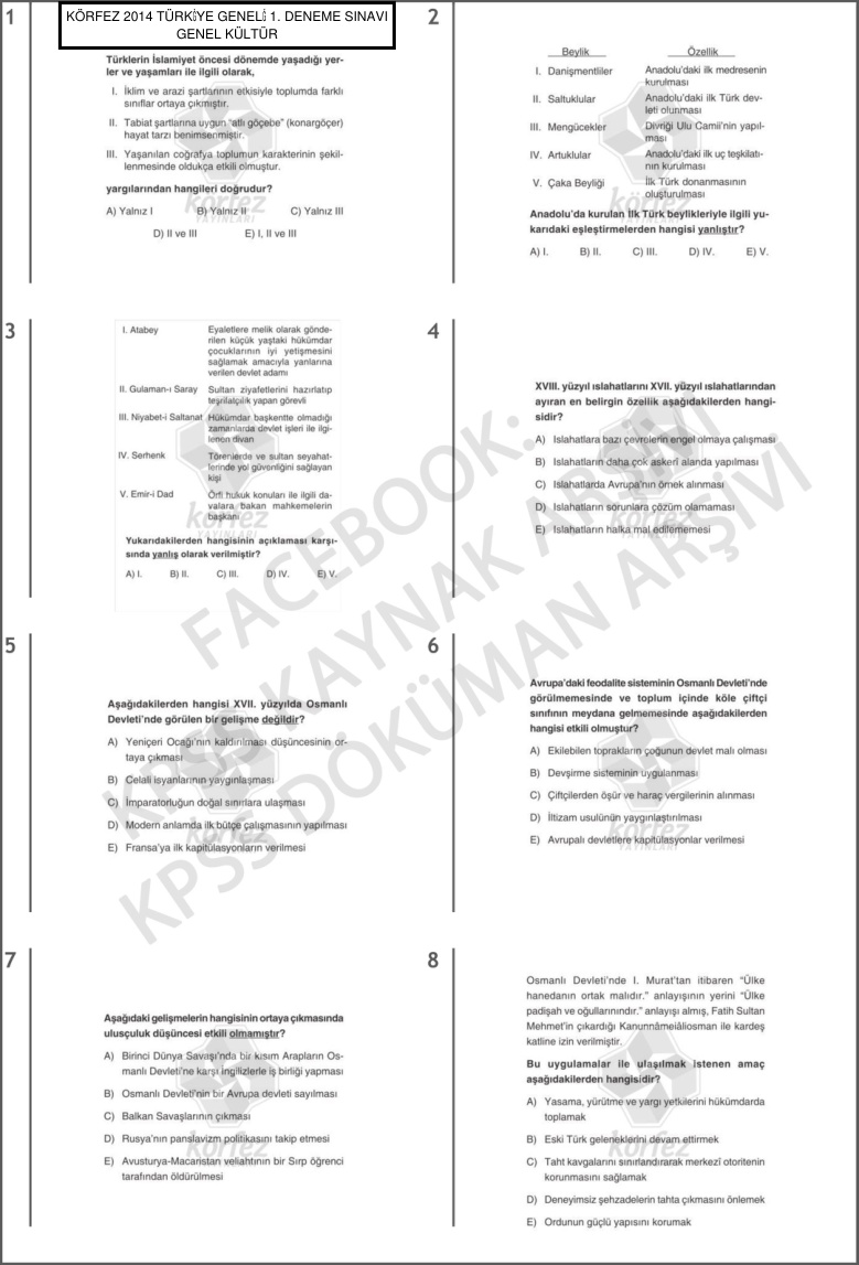 Körfez 2014 TG-1: Genel Kültür PDF – Komisyon