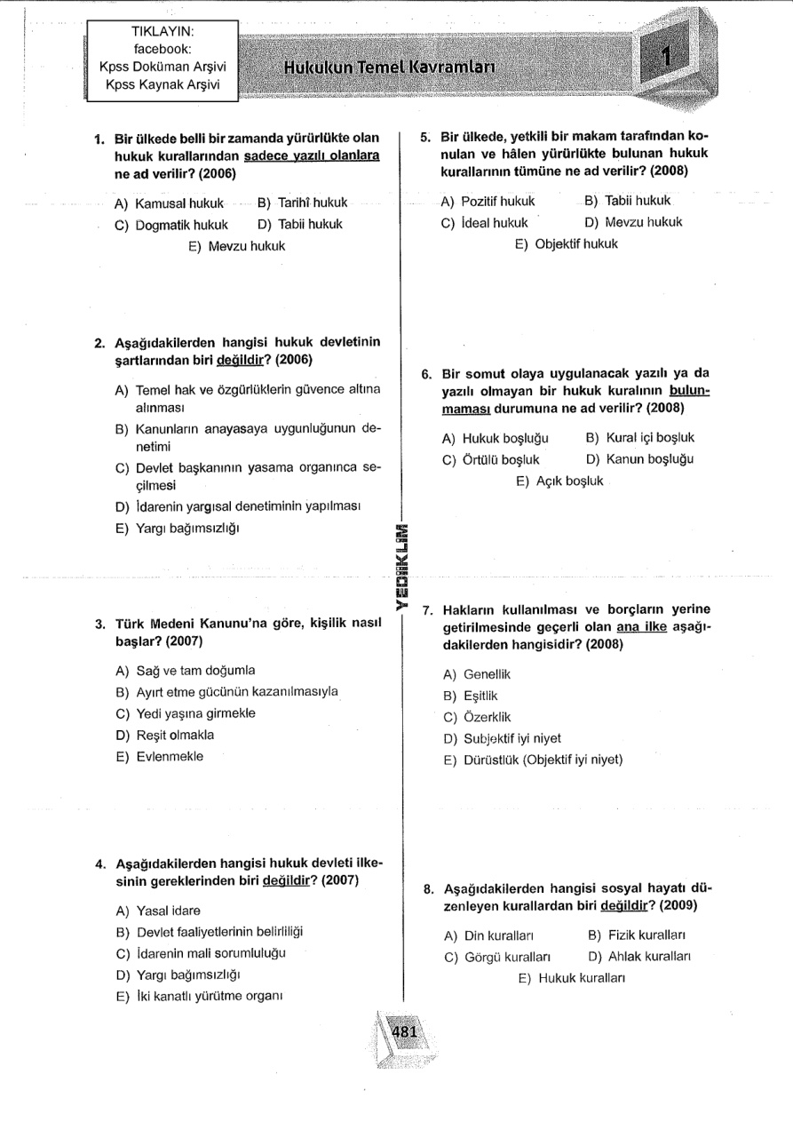 10 Yıl: Anayasa (Konu Konu) PDF – Komisyon / ÖSYM