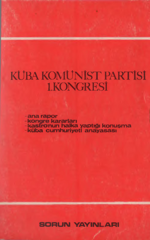 Küba Komünist Partisi I. Kongresi PDF – Kolektif / SBKP