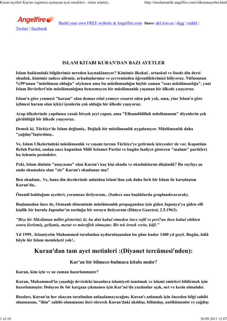 Kuranda Çağımıza Uymayan Ayetler Kitap Kapağı