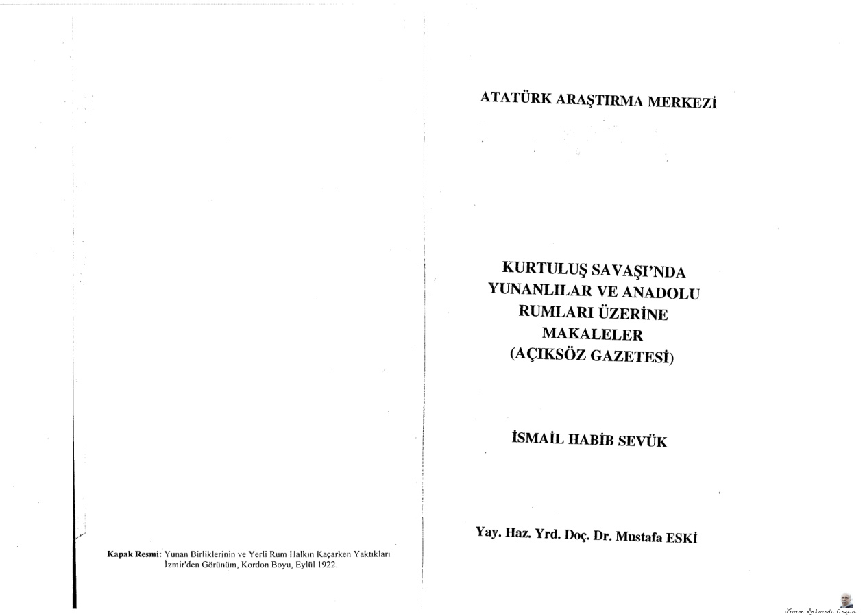 Kurtuluş Savaşı’nda Yunanlılar ve Anadolu Rumları Üzerine Kısa Yazılar PDF – Kolektif / Araştırma