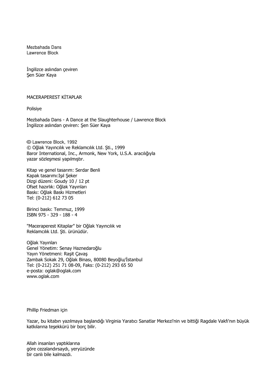 Mezbahada Dans (Scudder 09) PDF – Lawrence Block