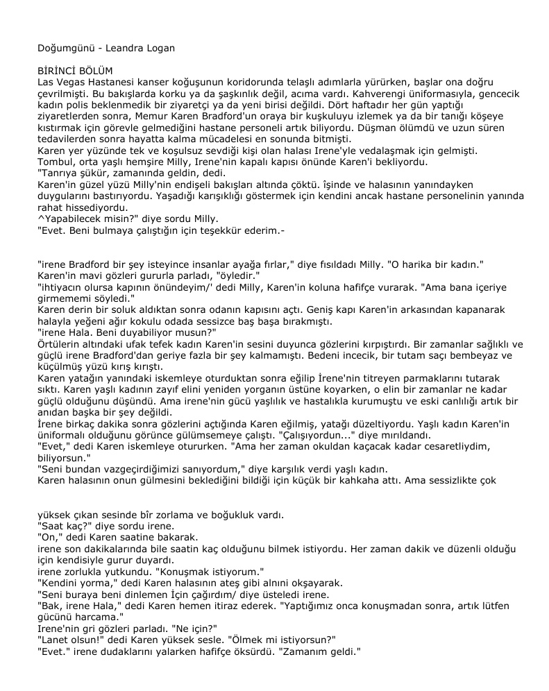 Doğum Günü PDF – Leandra Logan