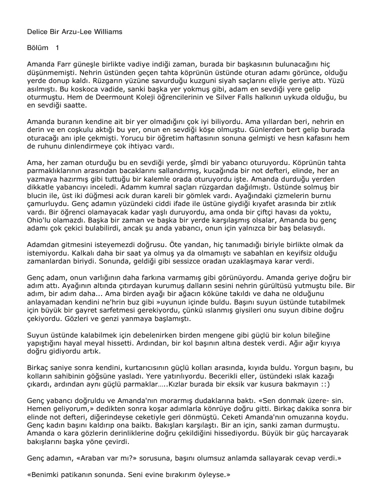 Delice Bir Arzu PDF – Lee Williams