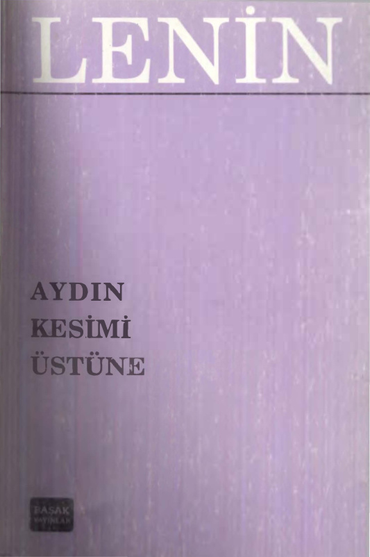 Aydın Kesimi Üzerine PDF – Vladimir İlyiç Lenin