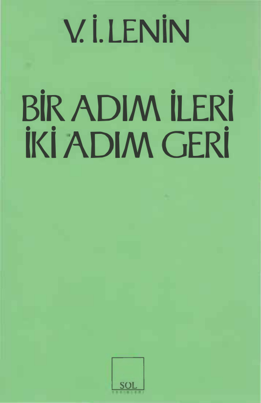 Bir Adım İleri, İki Adım Geri PDF – Vladimir İlyiç Lenin
