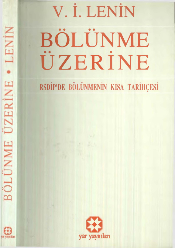 Bölünme Üzerine PDF – Vladimir İlyiç Lenin