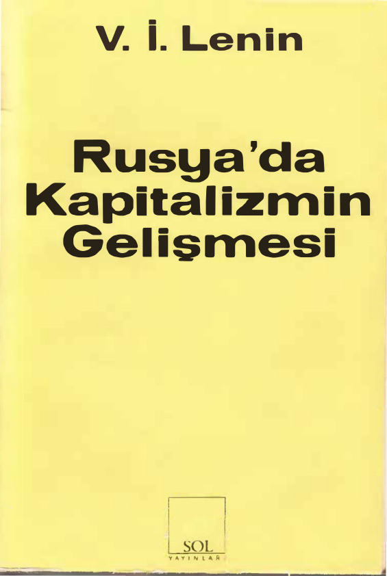 Rusya’da Kapitalizmin Gelişmesi PDF – Vladimir İlyiç Lenin