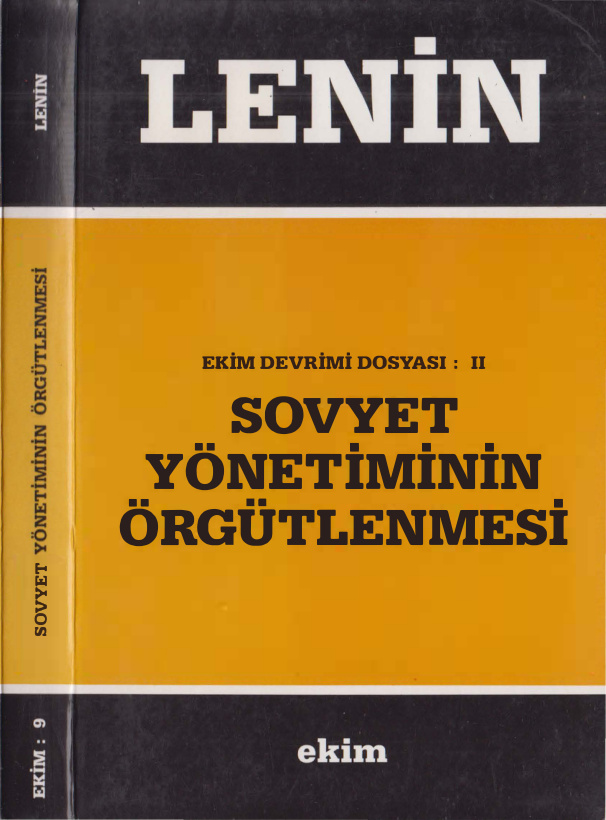 Sovyet Yönetiminin Örgütlenmesi PDF – Vladimir İlyiç Lenin