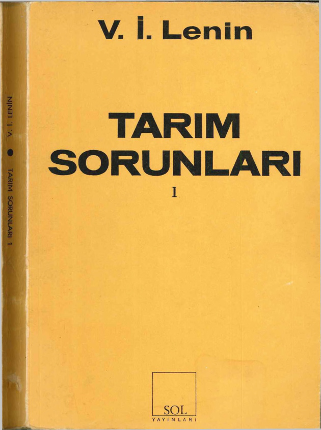 Tarım Sorunları-1 PDF – Vladimir İlyiç Lenin
