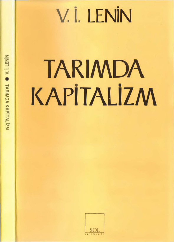Tarımda Kapitalizm PDF – Vladimir İlyiç Lenin