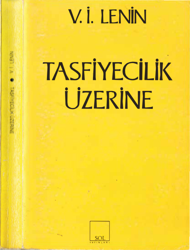 Tasfiyecilik Üzerine PDF – Vladimir İlyiç Lenin