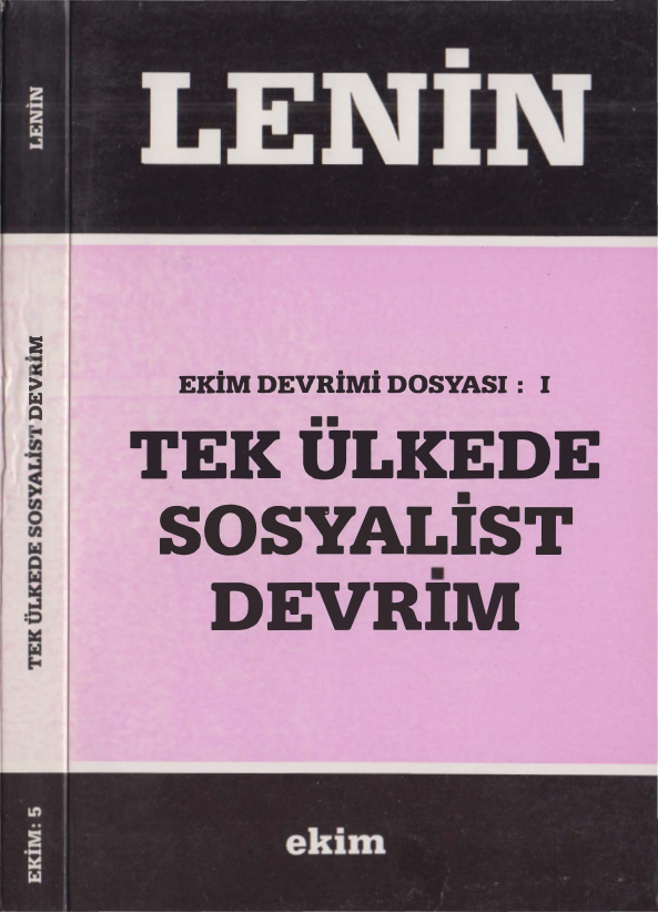 Tek Ülkede Sosyalist Devrim PDF – Vladimir İlyiç Lenin