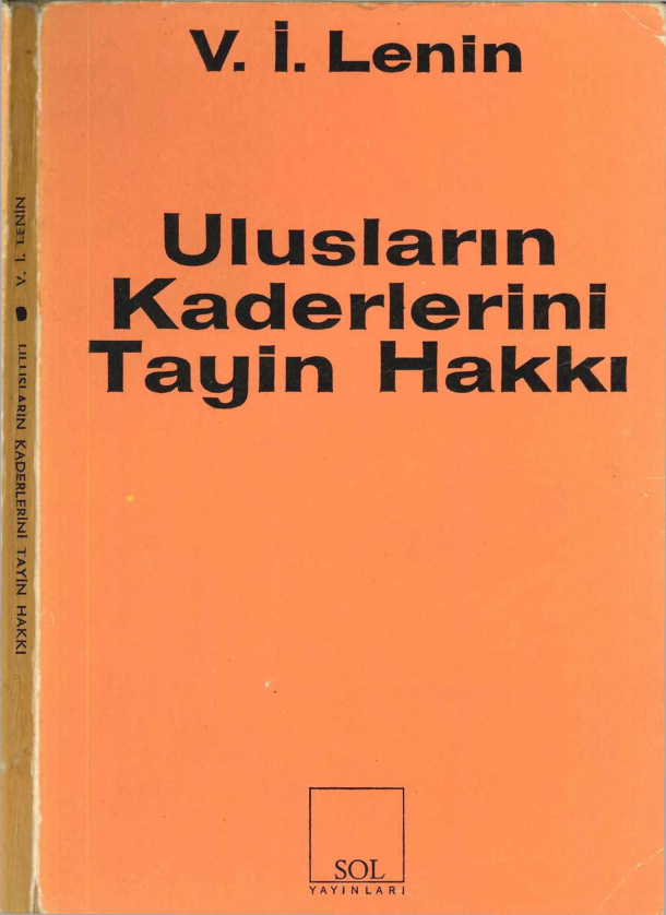Ulusların Kaderlerini Tayin Hakkı PDF – Vladimir İlyiç Lenin
