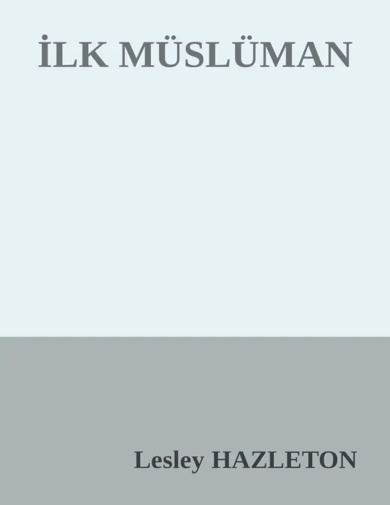 Lesley HAZLETON İlk Müslüman Kitap Kapağı