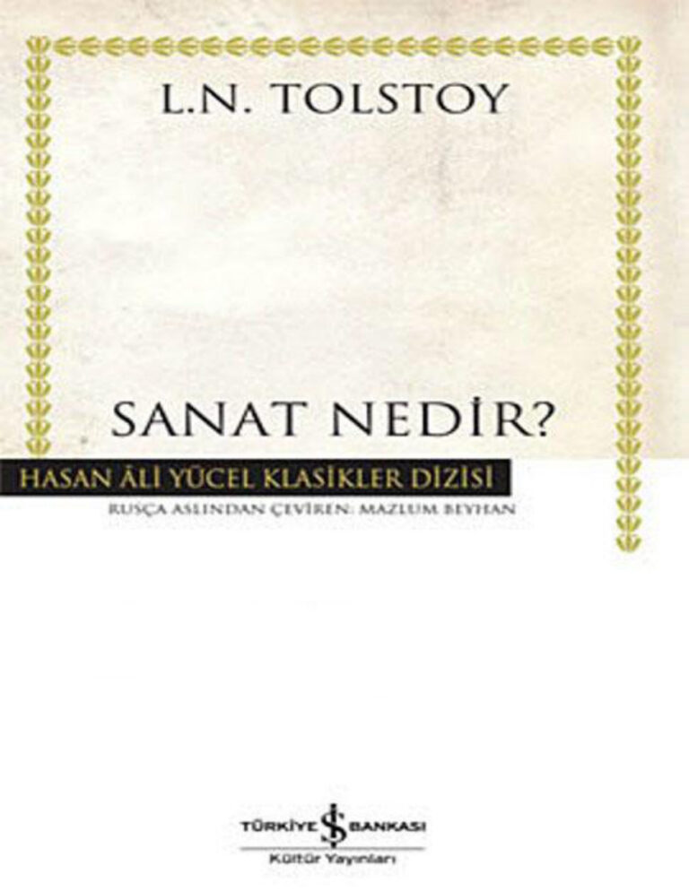 Lev Nikolayeviç Tolstoy Sanat Nedir Kitap Kapağı