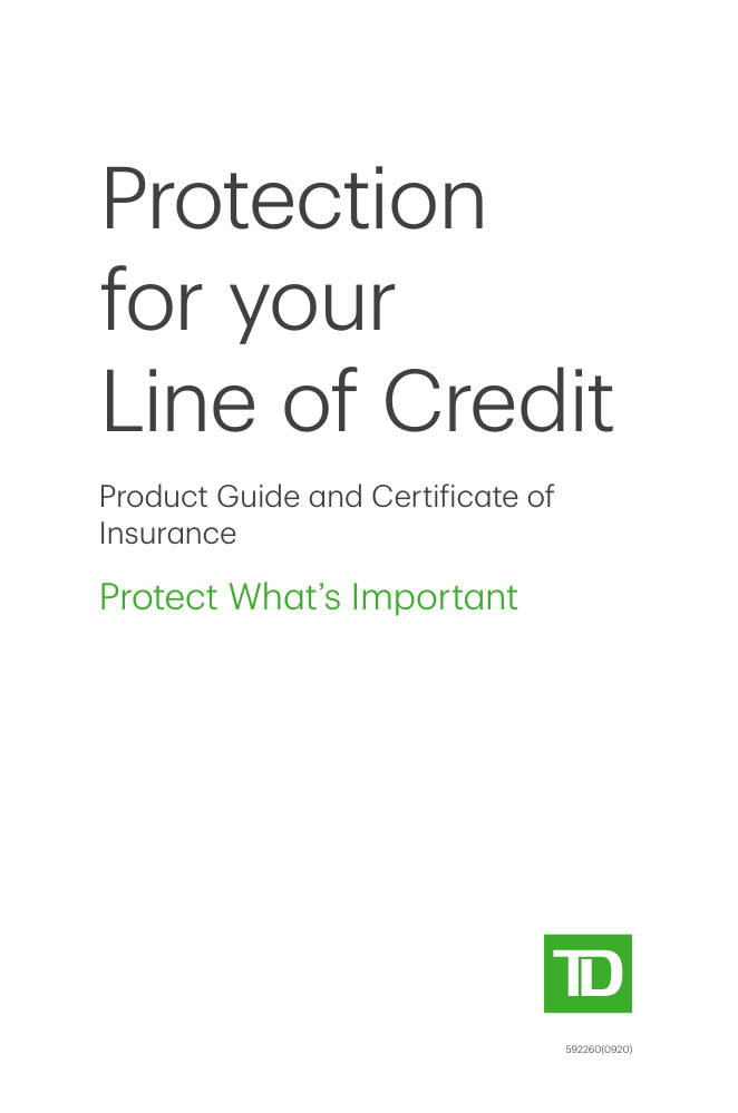 Insurance Product Guide: Line of Credit PDF – Unknown