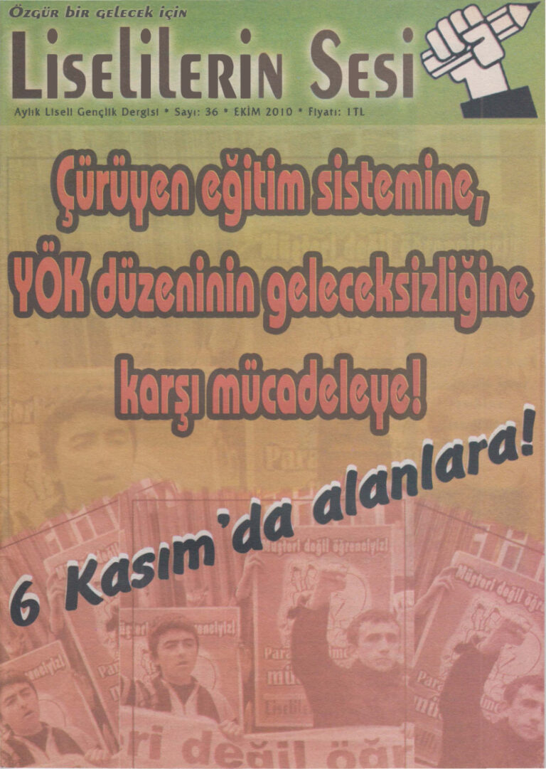 Liselilerin Sesi Sayı 036 Ekim 2010 Kitap Kapağı