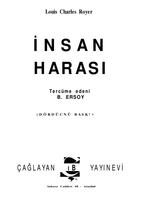 İnsan Harası PDF – Louis-Charles Royer