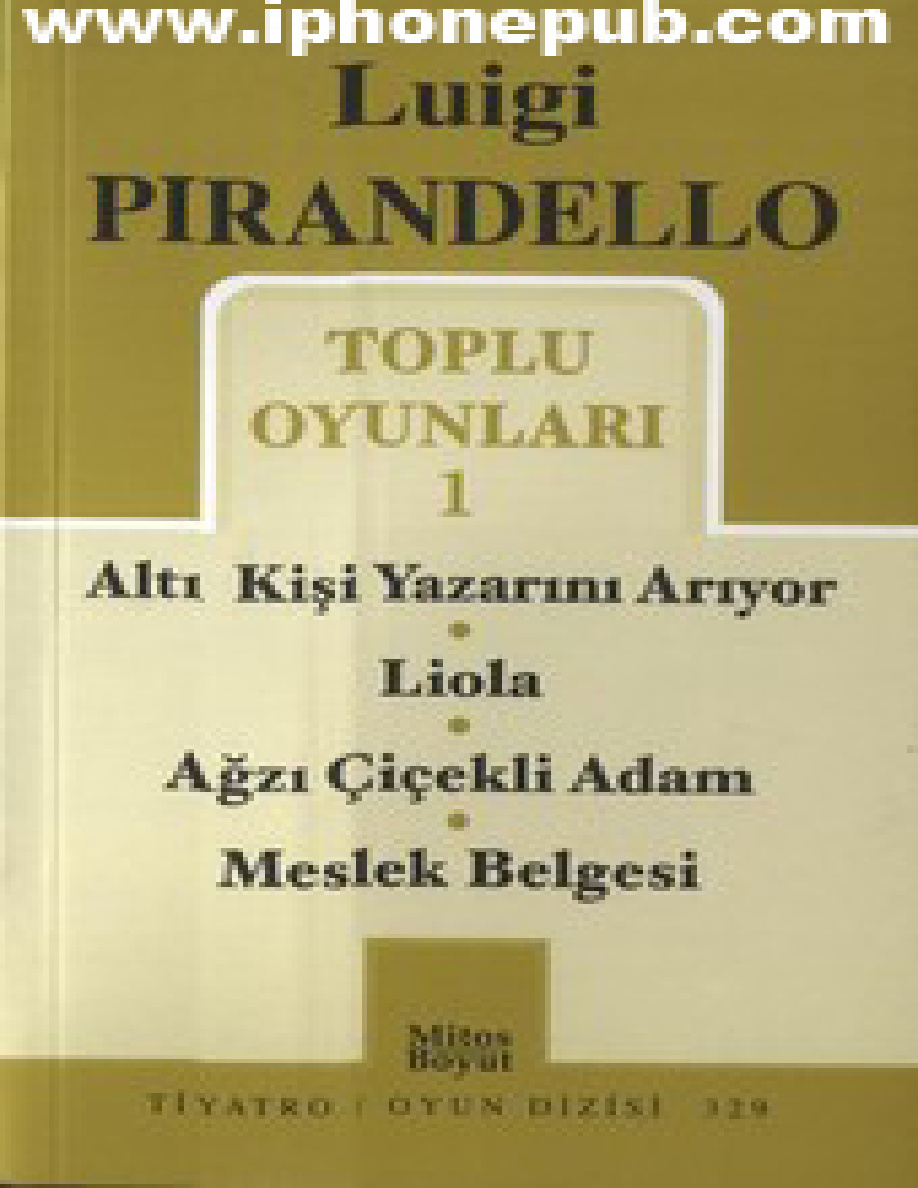 Üç Kısa Oyun PDF – Luigi Pirandello