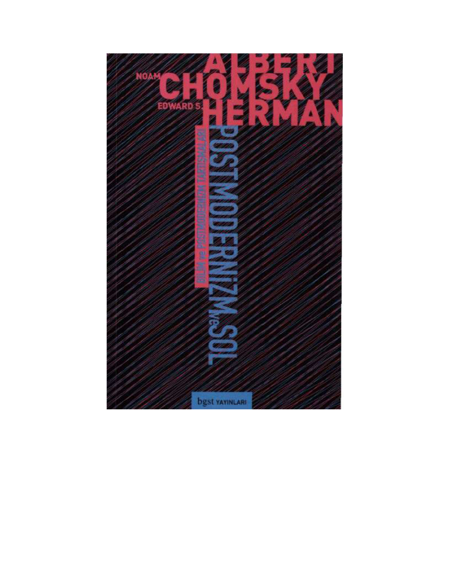 Postmodernizm ve Sol PDF – M. Albert, N. Chomsky, E. S. Herman