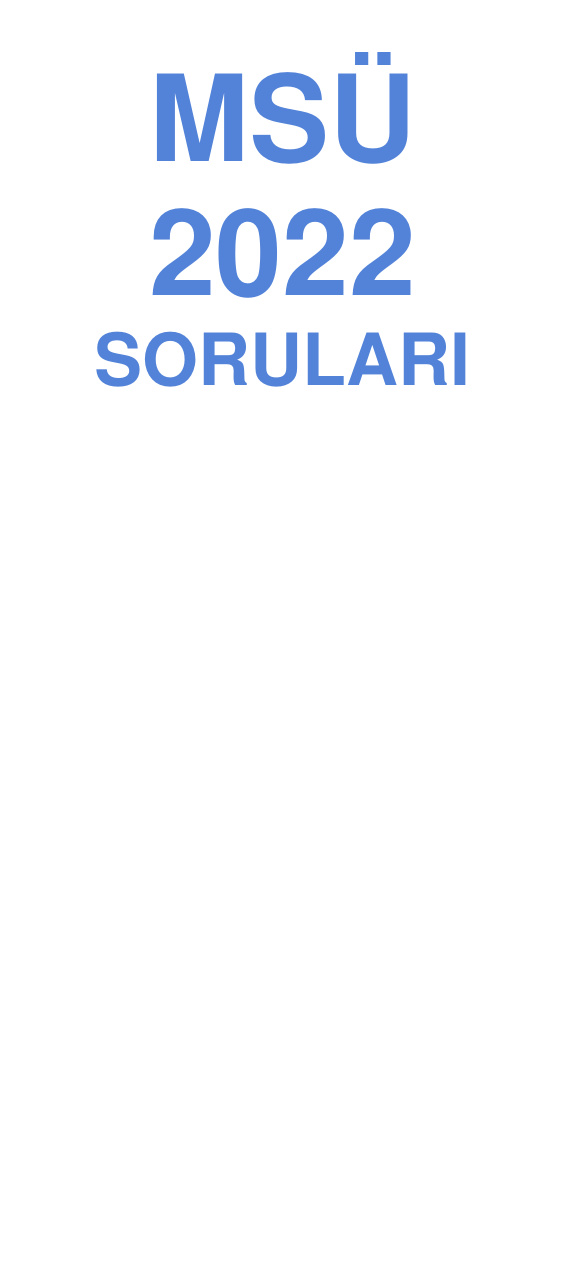 MSÜ TÜM SORULAR PDF – Kolektif