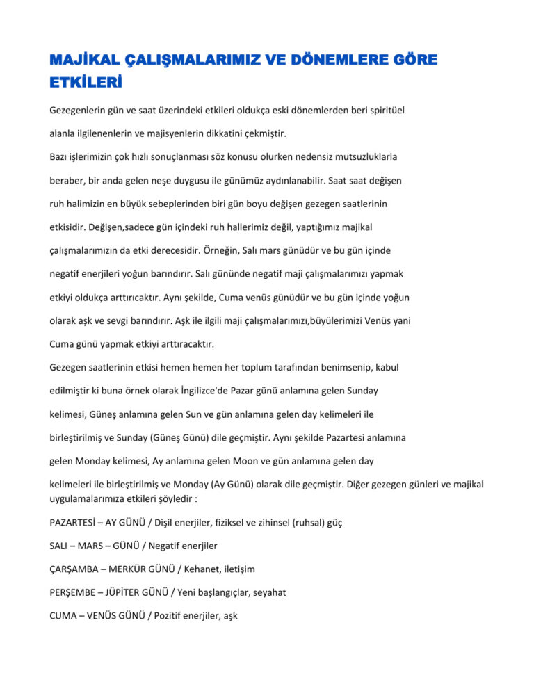 Majikal Calismalarimiz ve donemlere gore etkileri Bella Kitap Kapağı