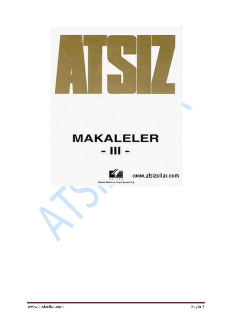 Makaleler 03 PDF - Kolektif 5 Makaleler III Kitap Kapağı