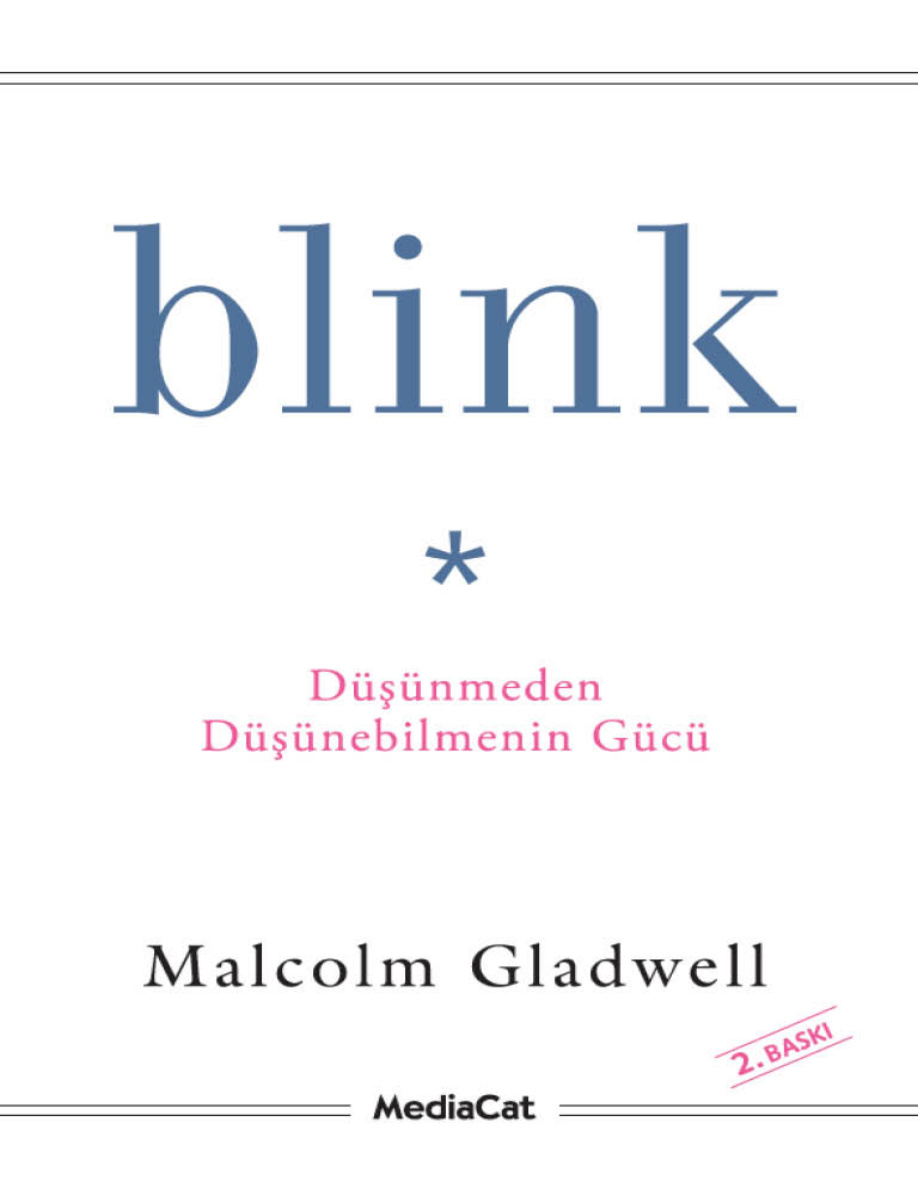 Blink PDF – Malcolm Gladwell