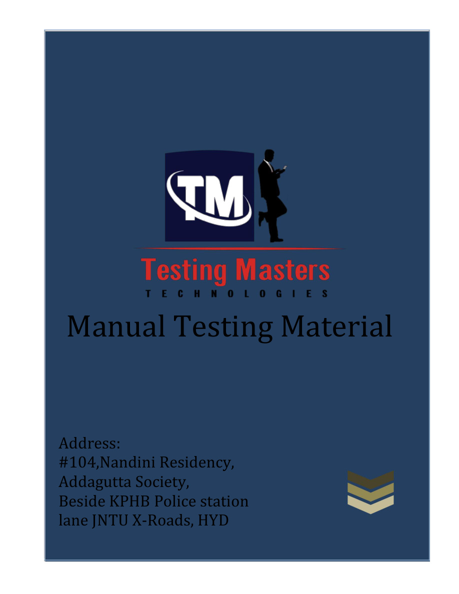 Manual Testing Material PDF – Unknown