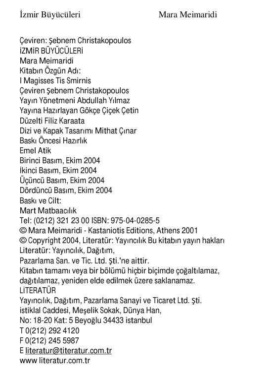 Izmir Buyuculeri PDF – Mara Meimaridi