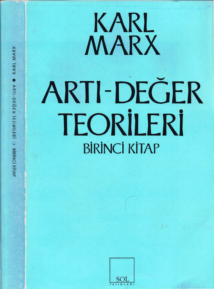Artı Değer Teorileri Cilt 1 PDF – Karl Marx
