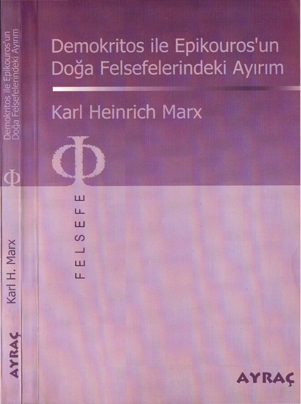 Demokritos ve Epikouros’un Doğa Felsefesindeki Ayırım PDF – Karl Marx