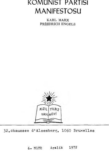 Komünist Partisi Manifestosu PDF – Karl Marx & Friedrich Engels