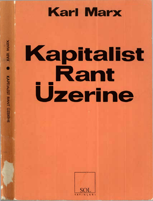 Kapitalist Rant Üzerine PDF – Karl Marx