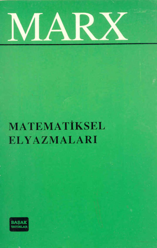 Matematiksel El Yazmaları PDF – Karl Marx