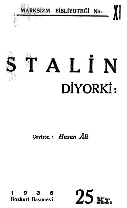 Stalin Diyorki PDF – Josef Stalin