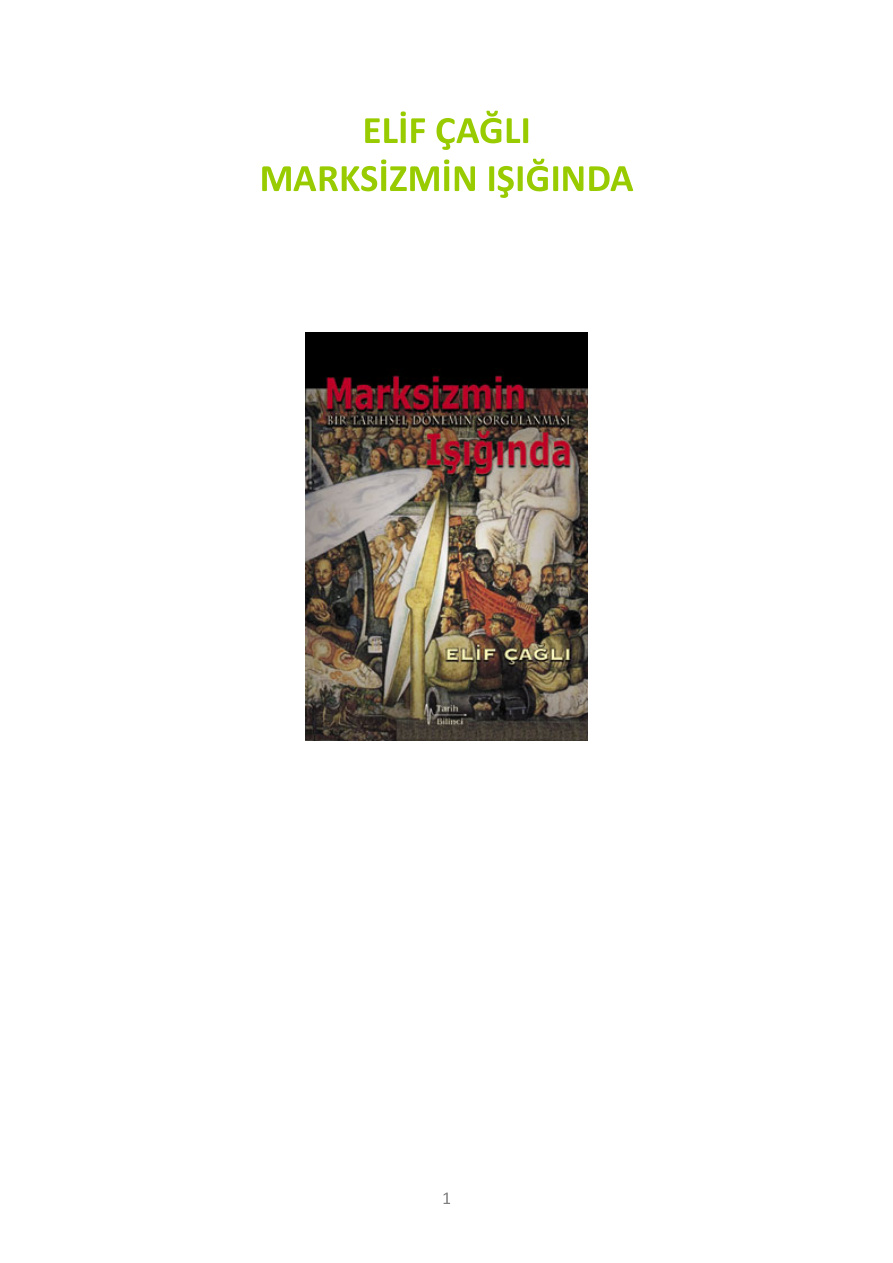 Marksizmin Isiginda PDF – Elif Çağlı