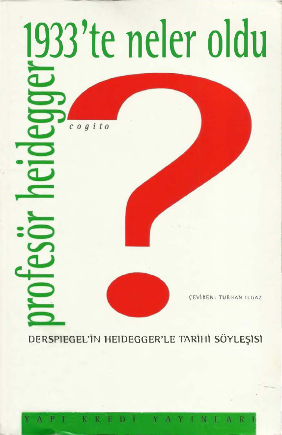 1933’te Neler Oldu PDF – Martin Heidegger