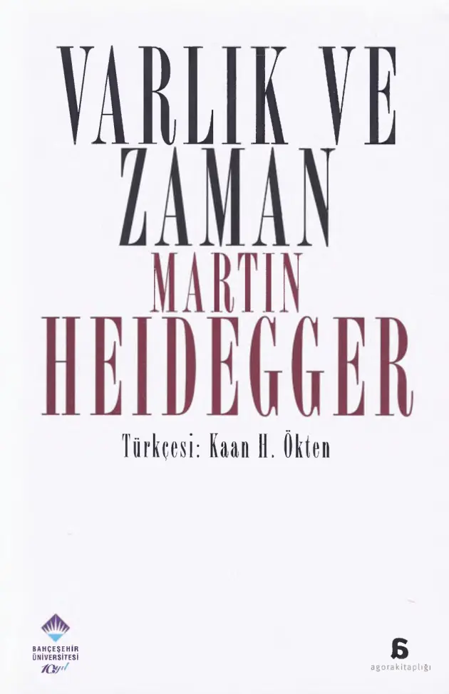 Martin Heidegger Varlık ve Zaman Kitap Kapağı