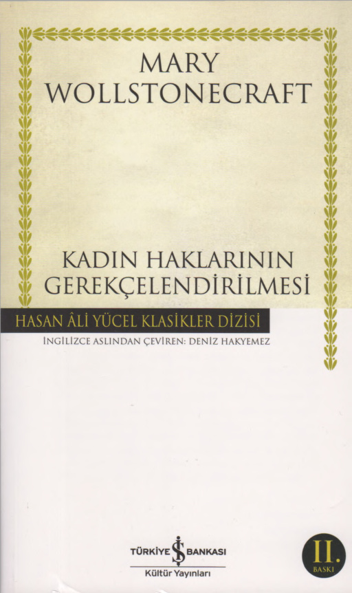 Kadın Haklarının Gerekçelendirilmesi (Kopya) PDF – Mary Wollstonecraft
