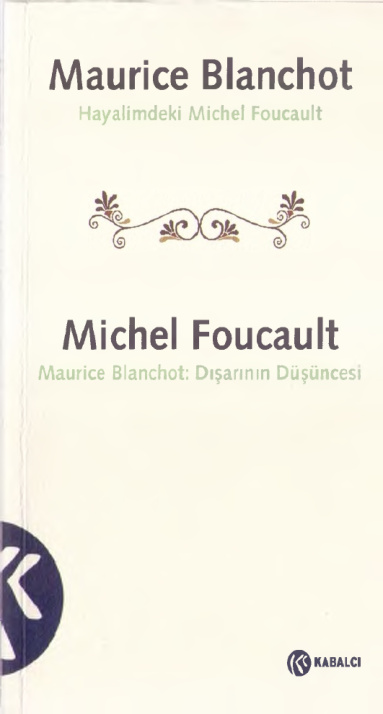 Hayalimdeki Michel Foucault PDF – Maurice Blanchot & Michel Foucault