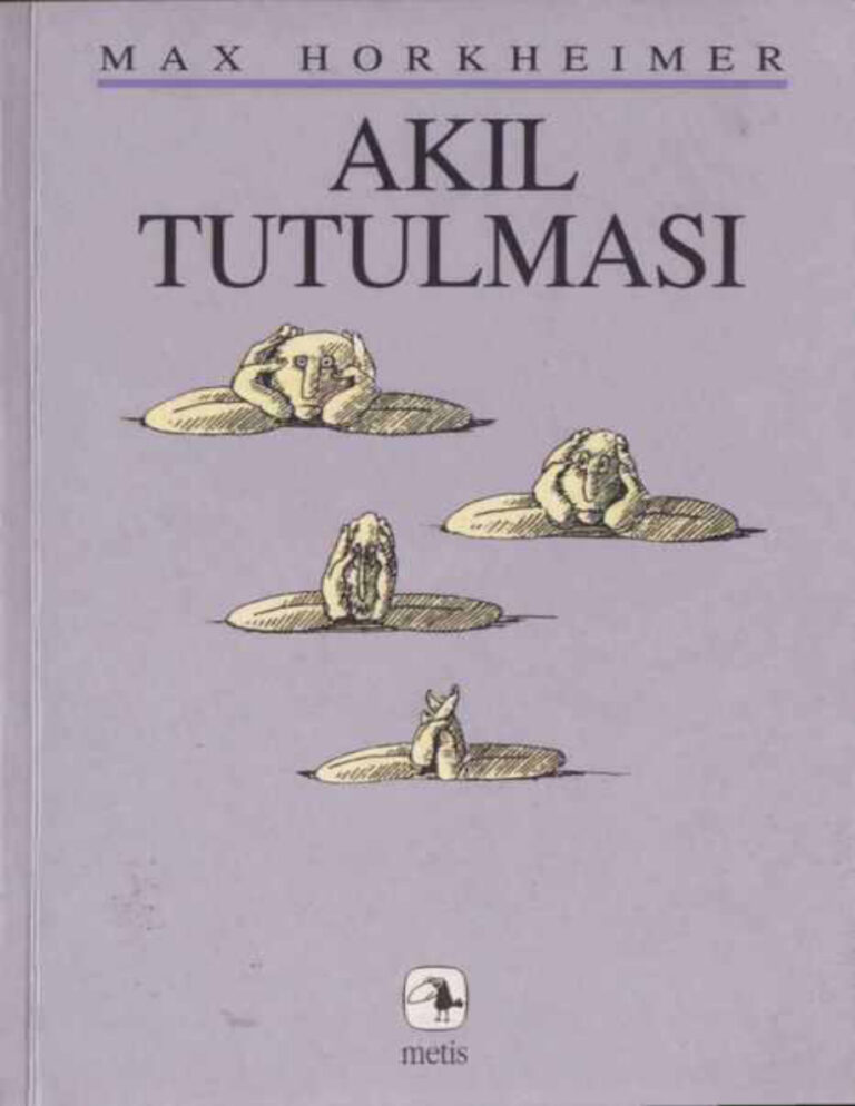 Max Horkheimer Akıl Tutulması Kitap Kapağı