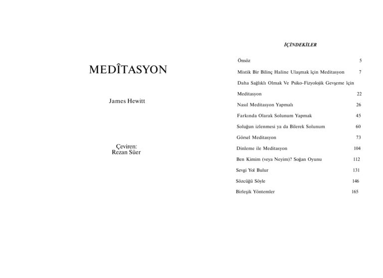 Meditasyon James Hewitt Kitap Kapağı