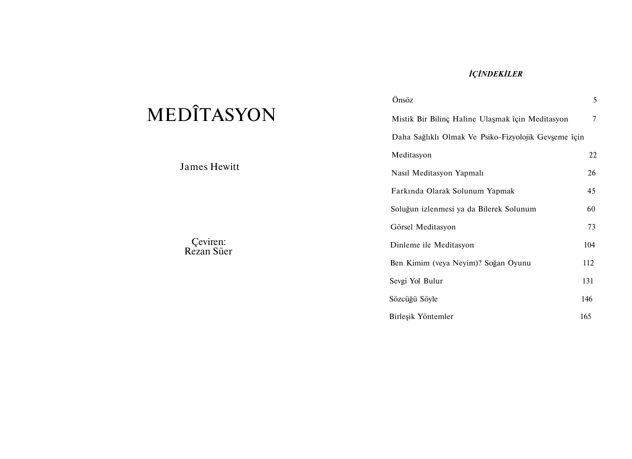Meditasyon PDF – James Hewitt
