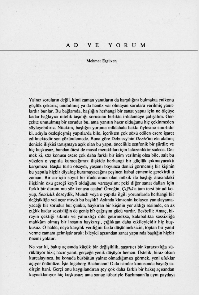 Ad ve Yorum PDF – Mehmet Ergüven