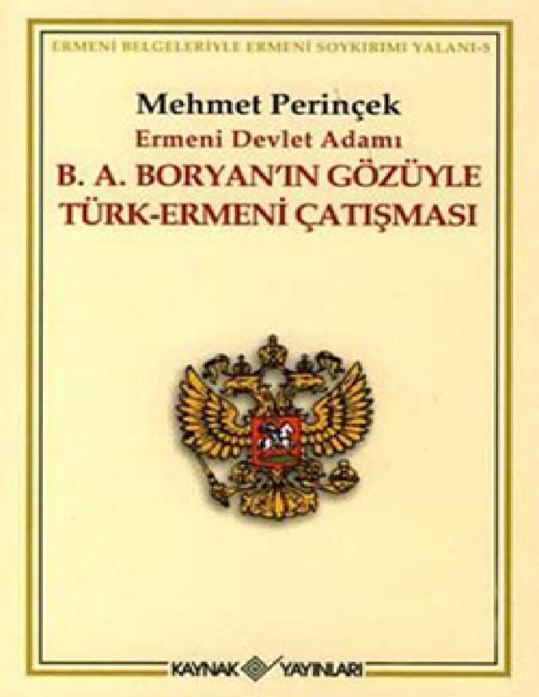 Mehmet Perinçek Boryan'ın Gözüyle Türk Ermeni Çatışması Kitap Kapağı