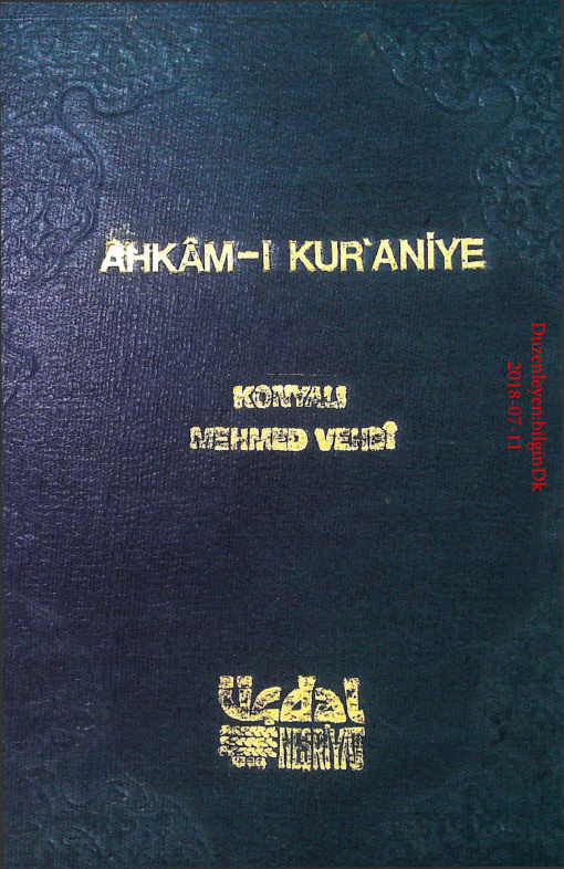 Ahkami Kuraniye PDF – Mehmet Vehbi