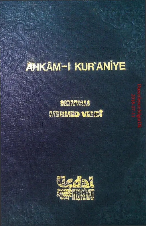 Ahkami Kuraniye PDF – Mehmet Vehbi