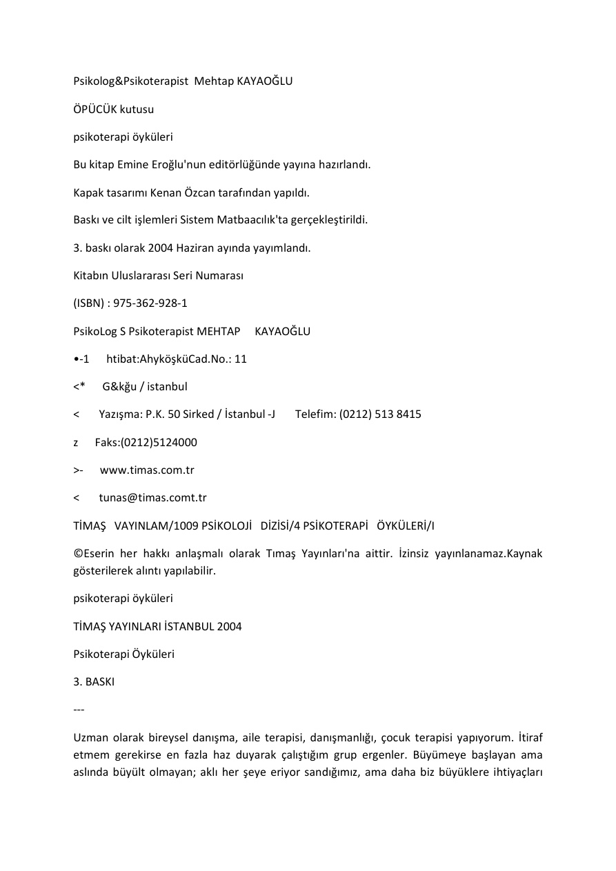 Öpücük kutusu PDF – Mehtap Kayaoğlu